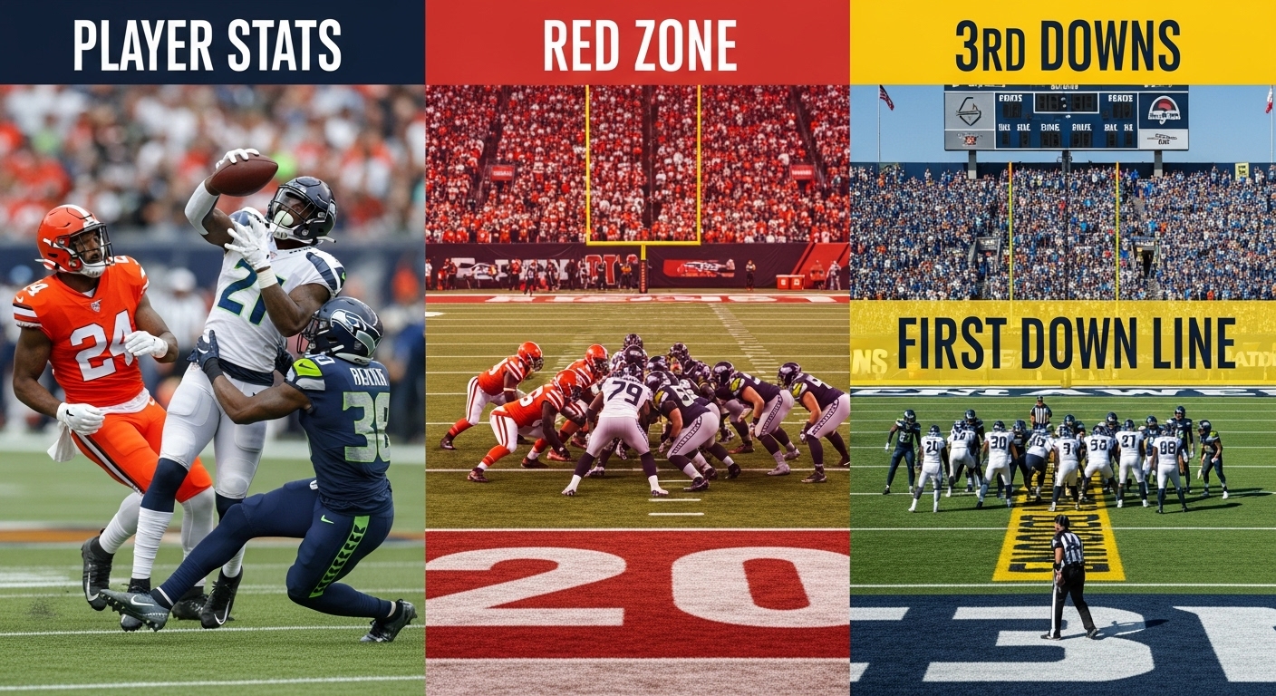 Cleveland Browns vs Seahawks: Player Stats, Red Zone, 3rd Downs