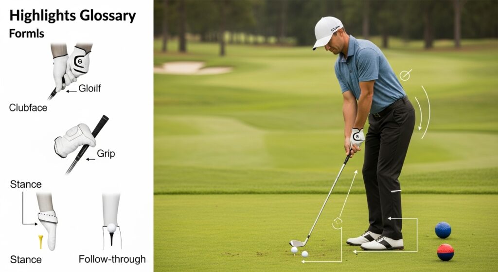 golf terms glossary in action