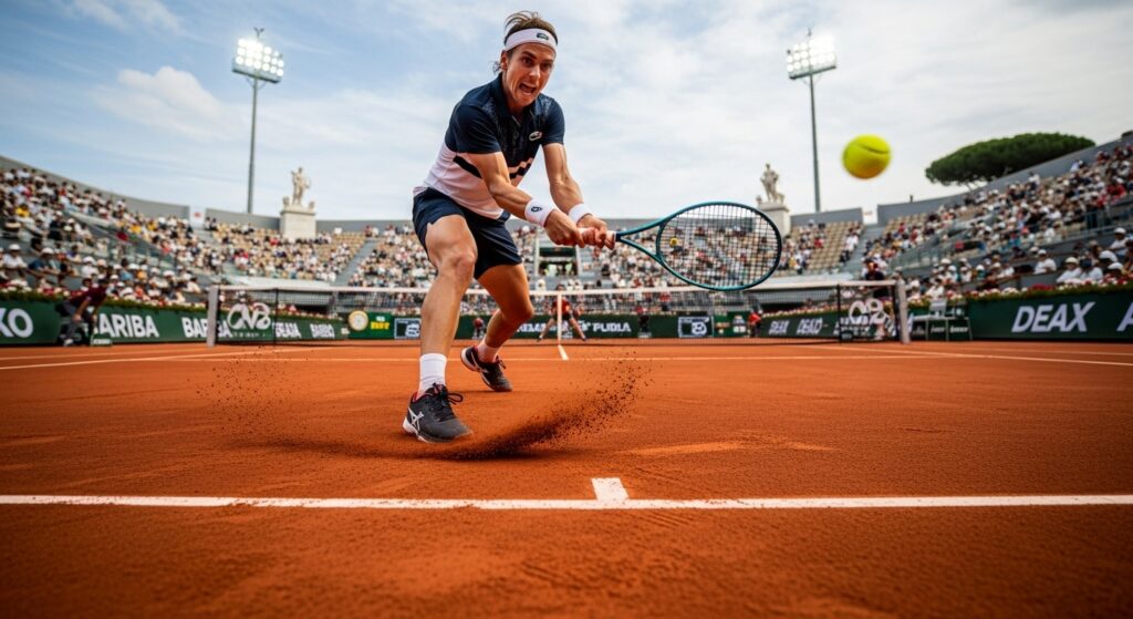 italian open 2025 tennis court action
