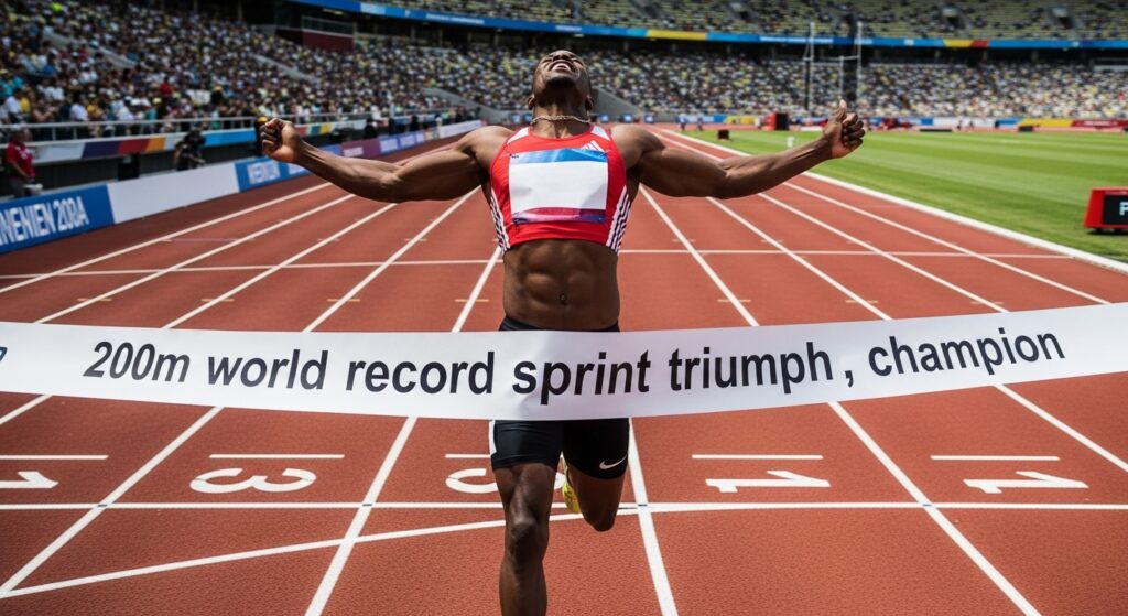 200m world record sprint champion