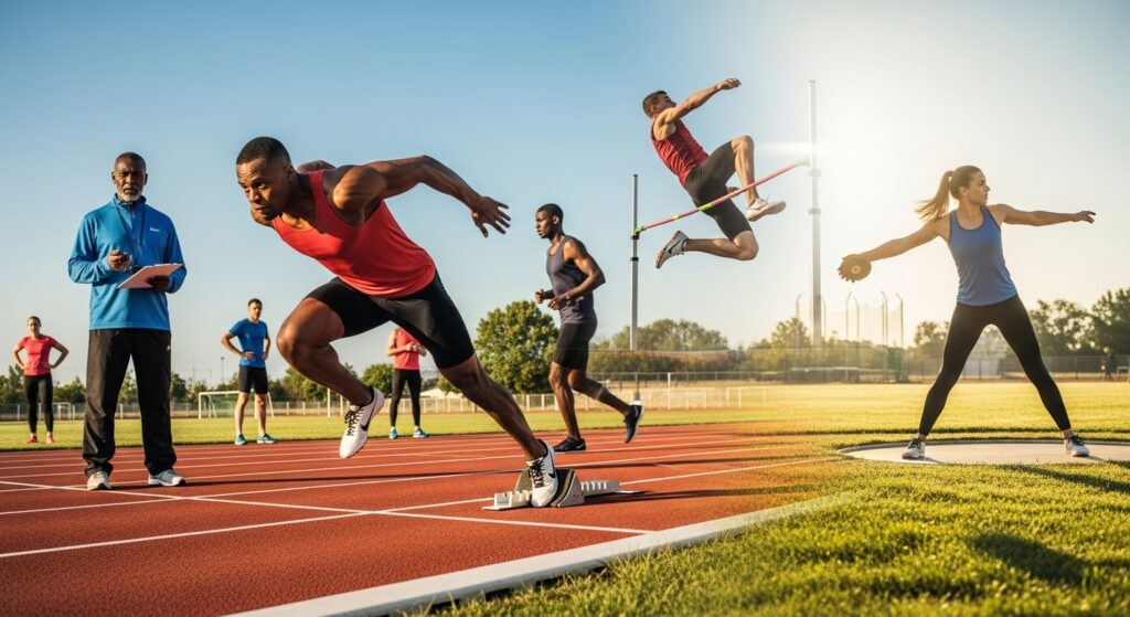 decathlon events athletes training